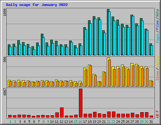 Daily usage for January 2022