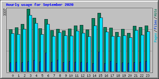 Hourly usage for September 2020