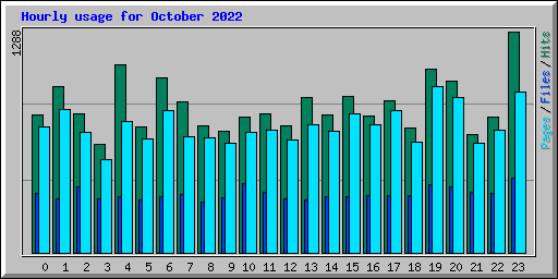 Hourly usage for October 2022