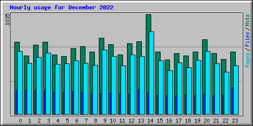 Hourly usage for December 2022