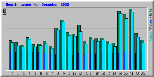 Hourly usage for December 2023