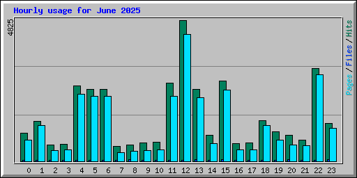 Hourly usage for June 2025