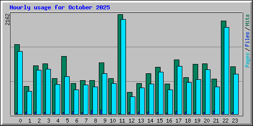 Hourly usage for October 2025