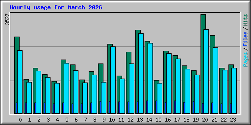 Hourly usage for March 2026